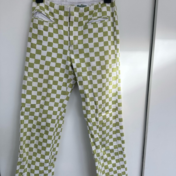 Holiday the Label Green Checkered Pants - Picture 4 of 4